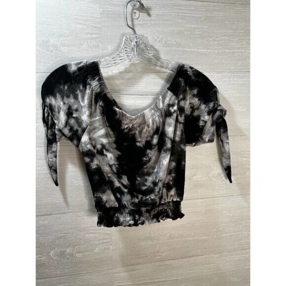 Derek Heart Tie-Dye Crop Top Cinch Hem Small‎ - Picture 7 of 7